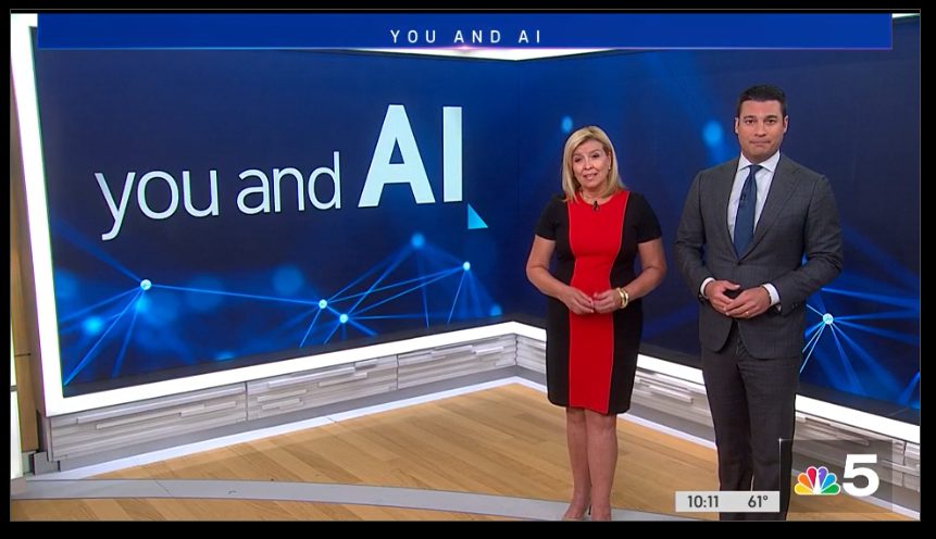 image of NBC 5 Chicago intro to You and AI story.