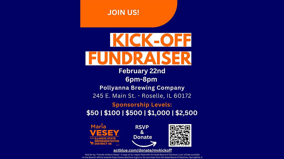 poster for Maria Vesey Feb 22nd fundraiser