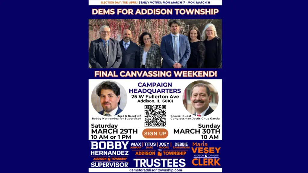 Dems for Addison Township Final Canvassing Weekend